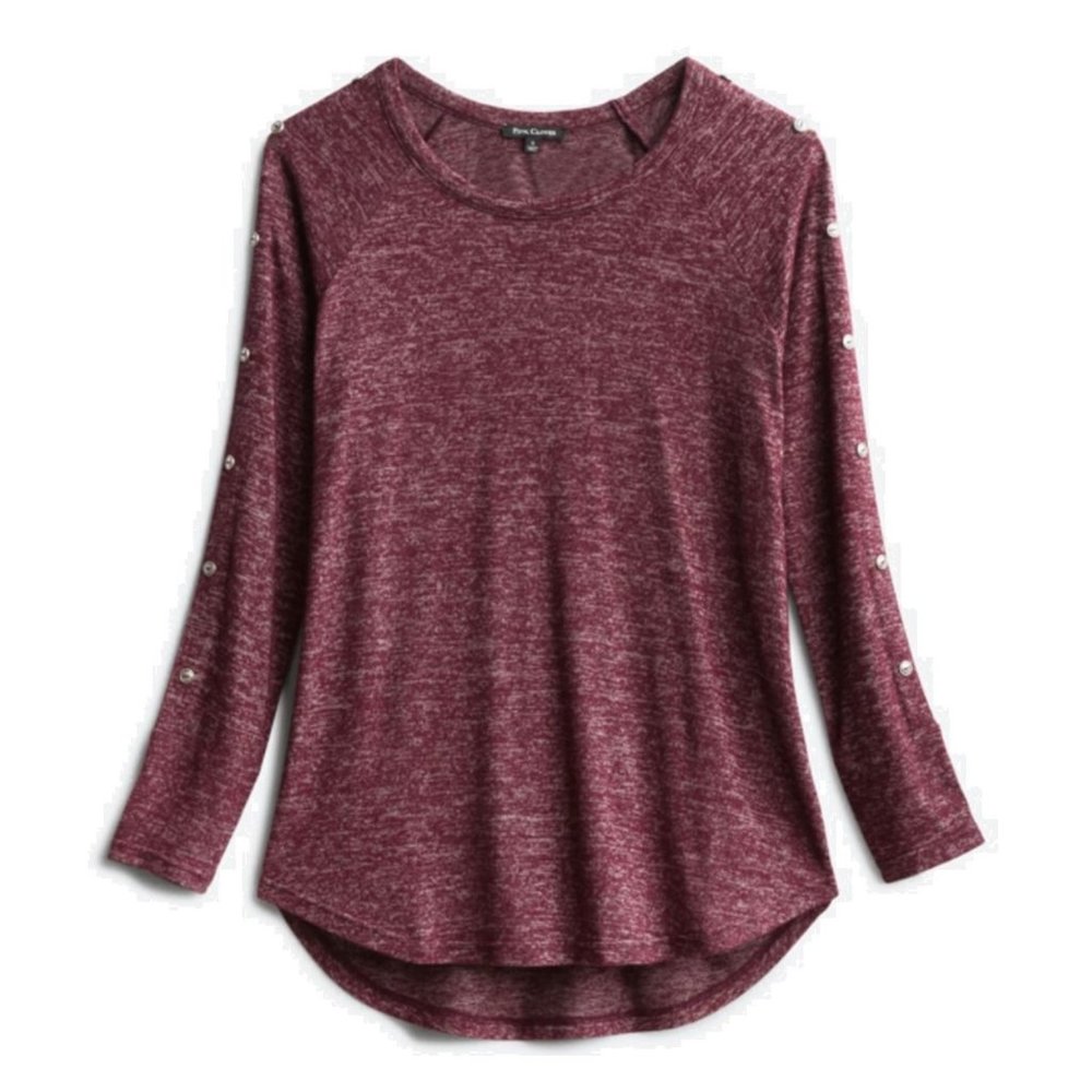 Pink Clover Camdyn Button Detail Knit Top